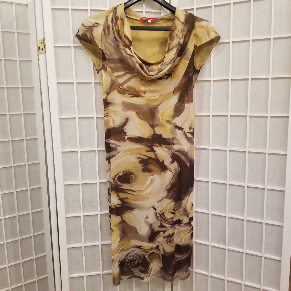 Angelo Marani floral swirl dress, sz 8